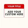 Customizable Red White Corrugated Plastic Yard Sign Personalized Text Outdoor Garden Decor