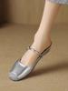Wear silver French one-pedal single shoes 2025 new inner height-increasing cool slippers women's summer bag head half slippers tide