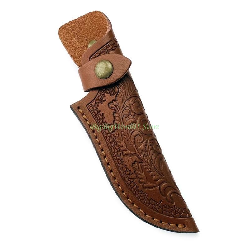 24TE Leder Messerholster Handgefertigt Gerade Messerholster Gürtelschlaufe Etui Halter