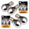SEEK Products Stealth Turn Signal Stealth Turn Signal Halogen Bulbs of Front and Bulbs, Chrome, Bulbs, (Set 4, Rear, S25, 150-Degree Offset)