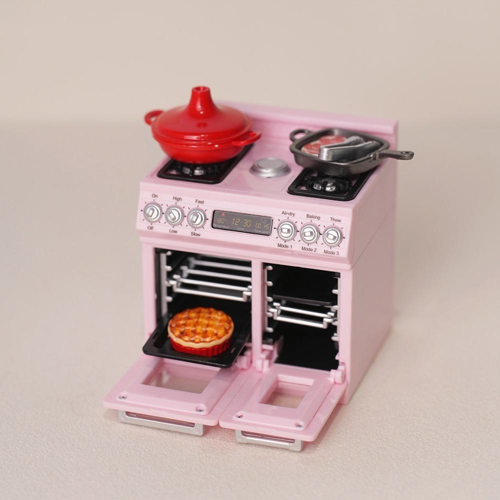 Compact Size Dollhouse Oven Kit Plastic Doll Kitchen Ware Model  Playtime Fun