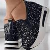 Fashion Lace Flats Platform Women Sport Shoes Mesh Breathable Sneakers 2025 Summer New Casual Sandals Running Beach Rocking Dance Shoes