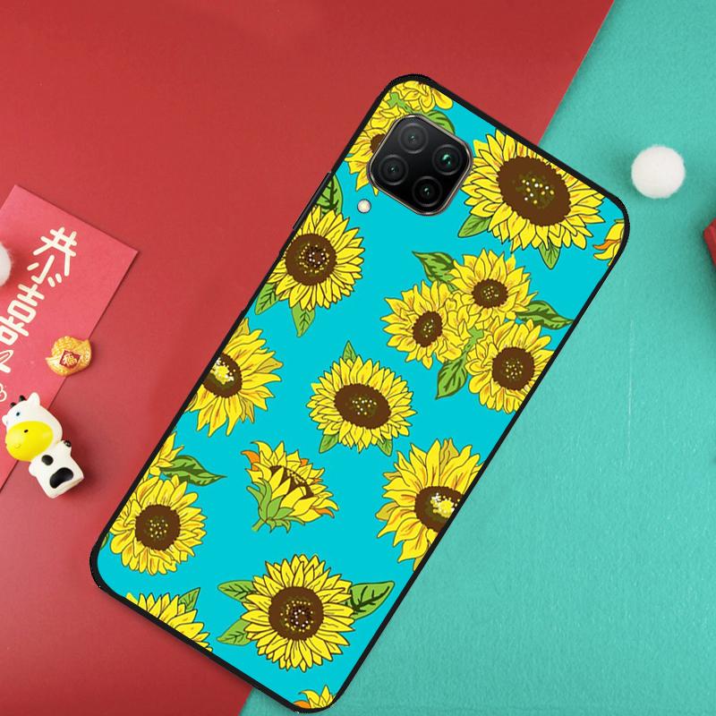 Sunflower Case For Huawei Nova 11 Pro 3i 7i 8i 11i Y60 Y70 Y90 Y61 Y91 9 10 SE P20 P40 P30 Lite Cover