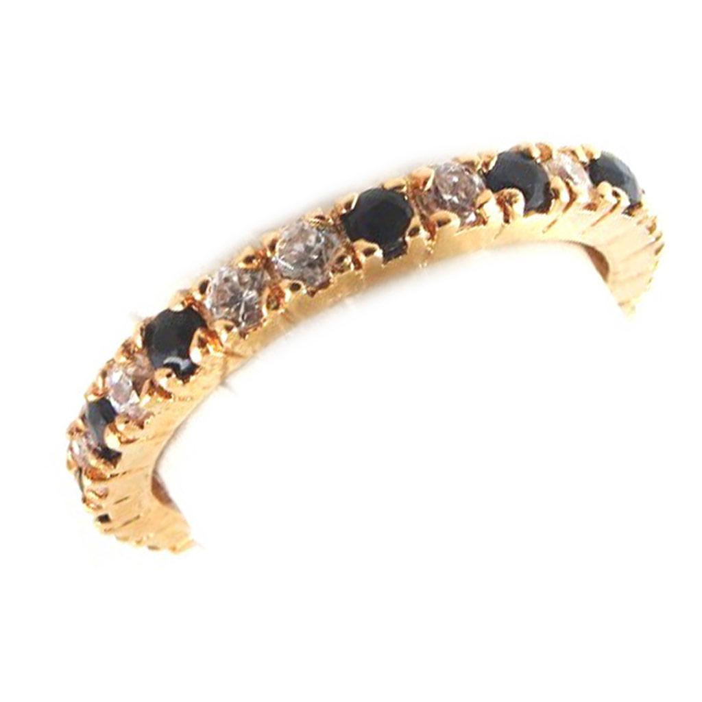 Vergoldeter Ehering „For Life“ schwarz weiß