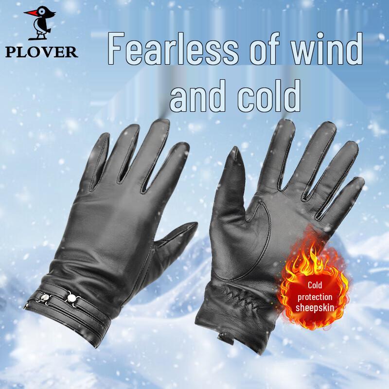 

PLOVER Women s Plush-Lined Sheepskin Touchscreen Gloves