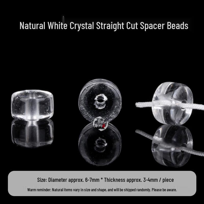 Natural White Crystal Flat Spacer Beads for DIY Jewelry Crafts