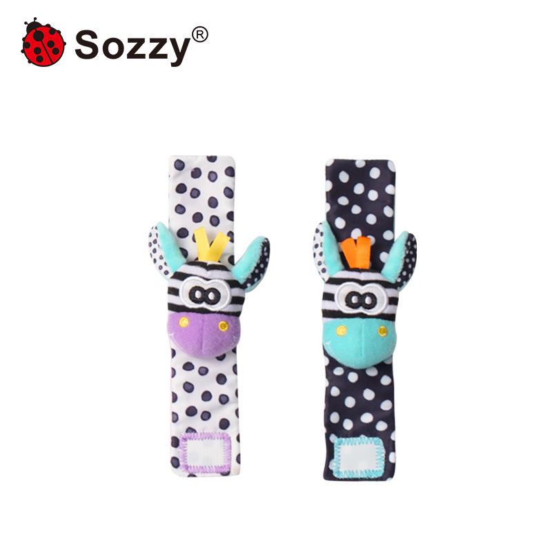 Погремушка-браслет и носочки Sozzy для новорожденных 0-3 лет - Образовательный подарок