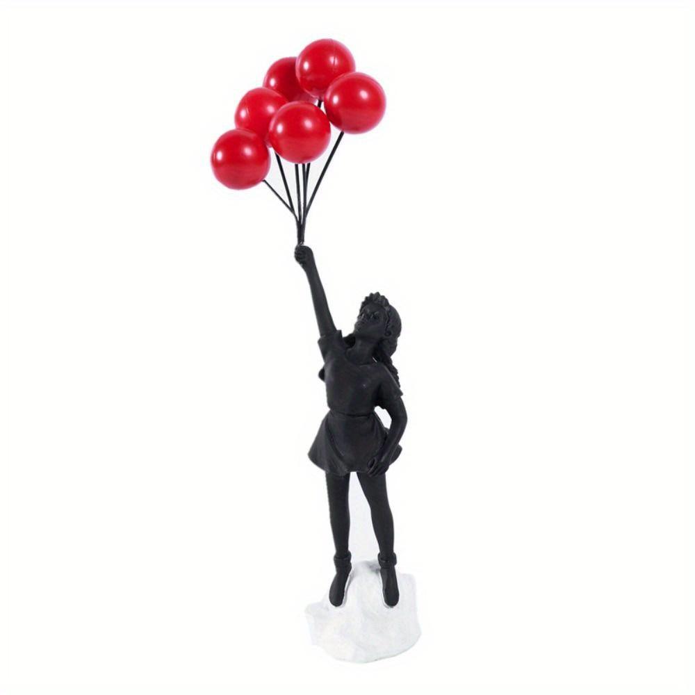 Resin Figurines for Interior Flower Thrower Statue Sculpture Home Desktop Decor Art Collection Objects