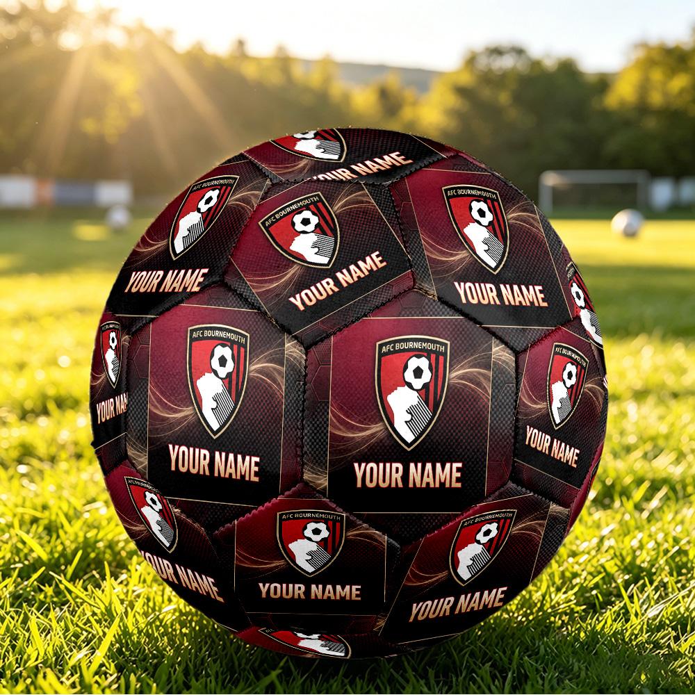 Personalized Size 5 Football Bournemouth Football Pattern Outdoor Game Sports Ball Gift