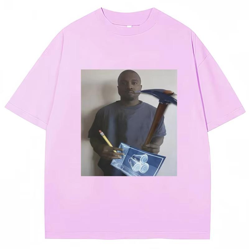 Funny Kanye West Meme Graphic T-shirt Kid's Video Game Humor T Shirt Men Women Summer Creativity Cotton Tees Streetwear Gifts