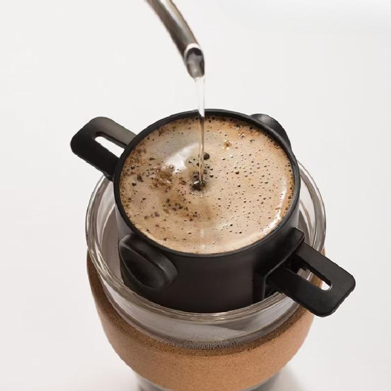 Hand Brewed Coffee Kitchen Coffee Filter Cup Made of 304 Stainless Steel Filter Screen, Foldable Hanging Ear Filte Brewing Tool
