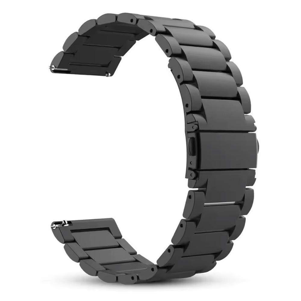 

20mm Solid Stainless Steel Strap for Amazfit Bip S / GTS 2 / 3 / 4 Mini, Universal Metal Watch Band 20MM чорний