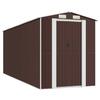 3147464 vidaXL Abri de jardin Marron foncé 192x523x223 cm Acier galvanisé