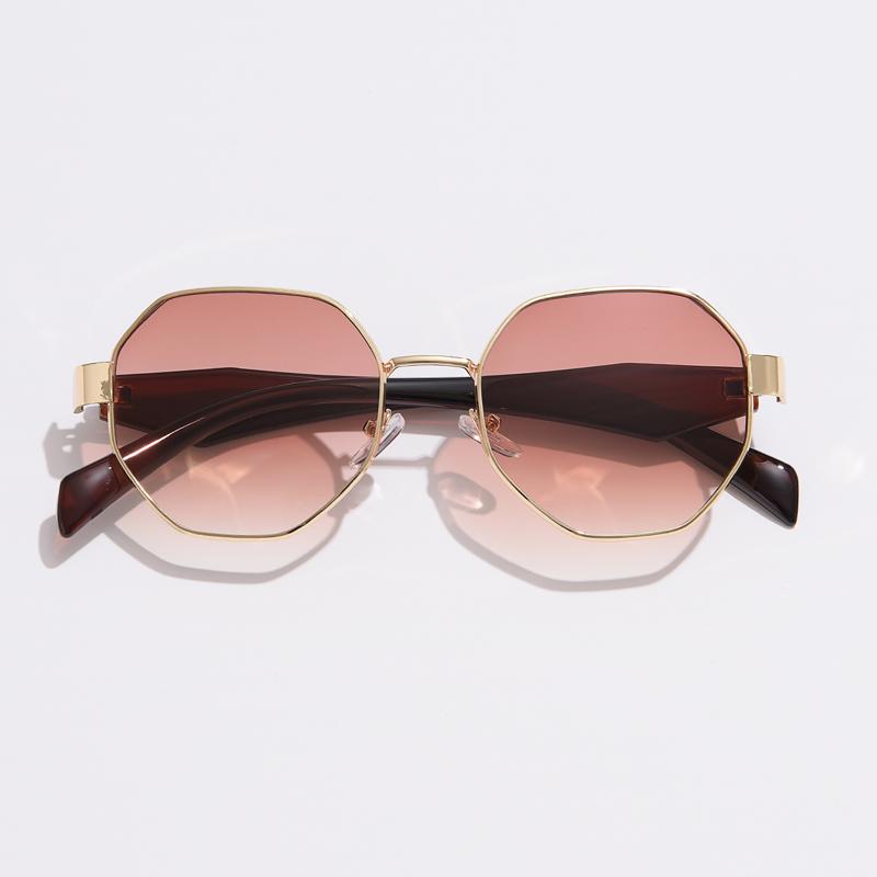 1/3pcs Metal Frame Polygon Sunglasses Men Women Punk Brand Designer Sun Glasses Male Retro Mirror Gradient Steampunk Eyeglasses