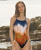 Seuweibeu Monte I-Back Firm One-Piece Swimsuit Navy [Sg1Lst013]