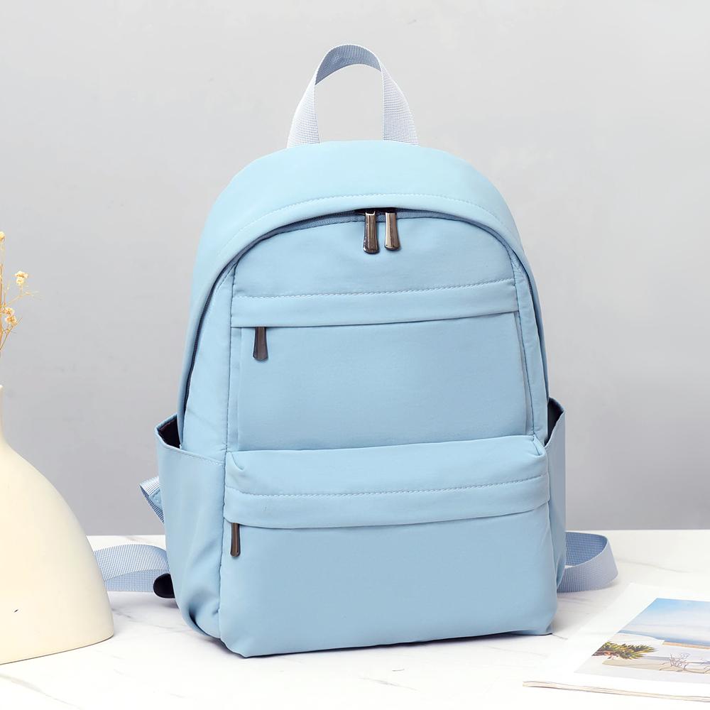 Backpack Women's Travel Backpack Solid Color Waterproof Schoolbag