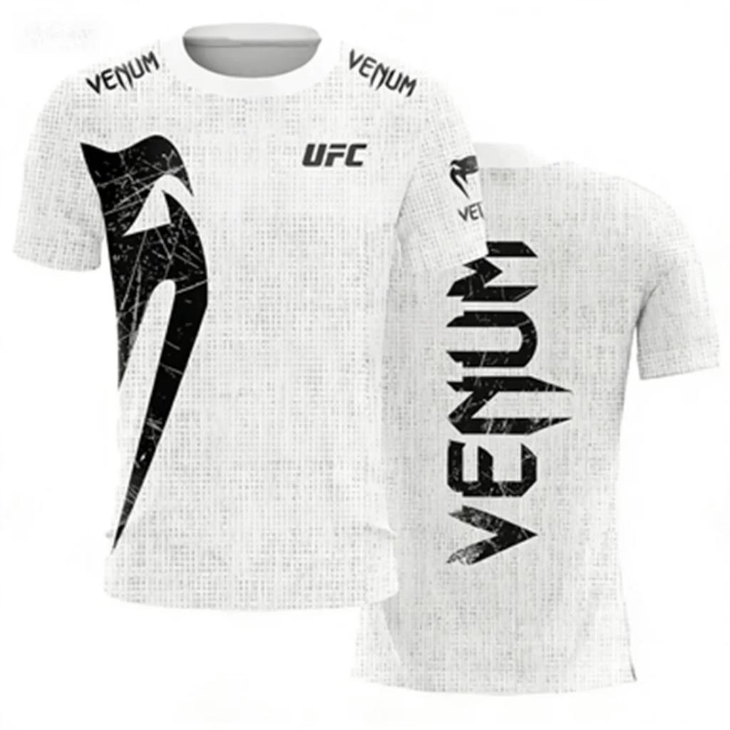 Hot Summer Selling UFC Boxing Fighting Competition Men's T-shirt Fashion Quick Drying Casual Breathable O-neck Short Sleeve Tops
