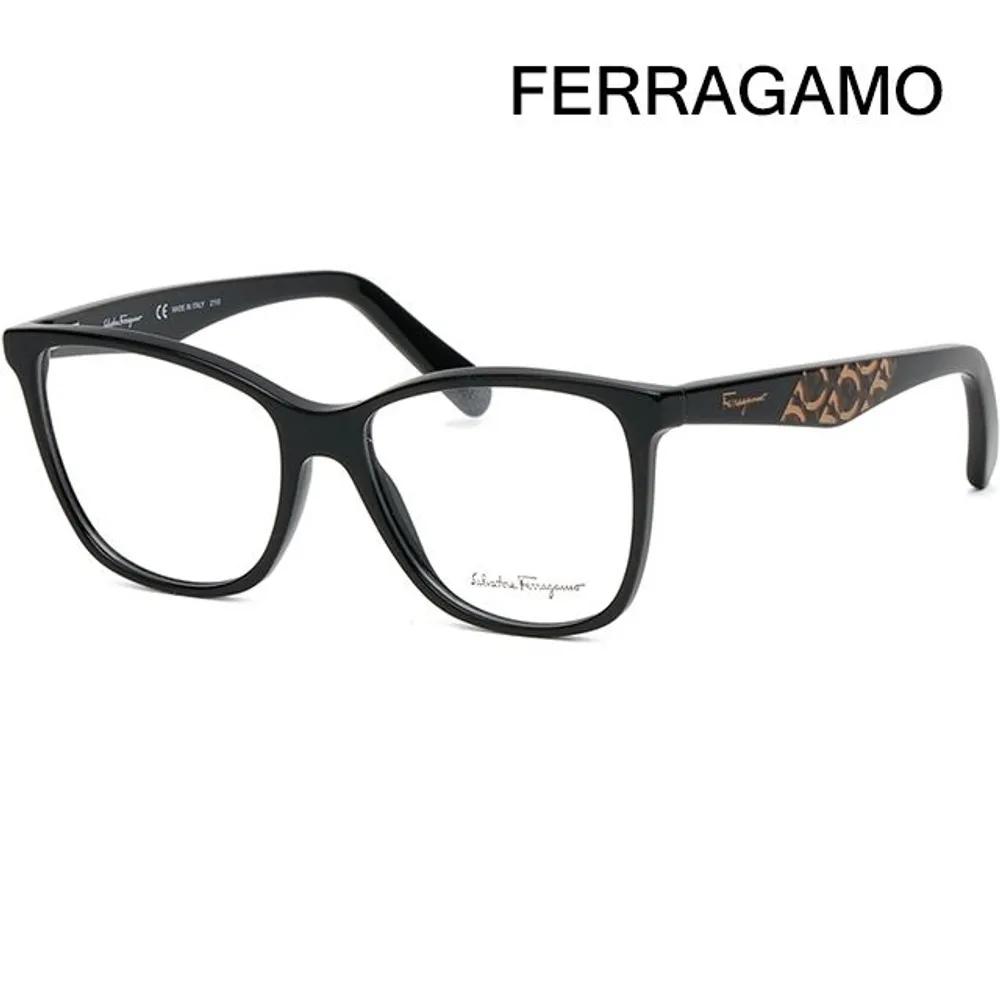 Eyeglass Frame SF2903 001 Cat-eye Horn-rimmed Logo Decoration