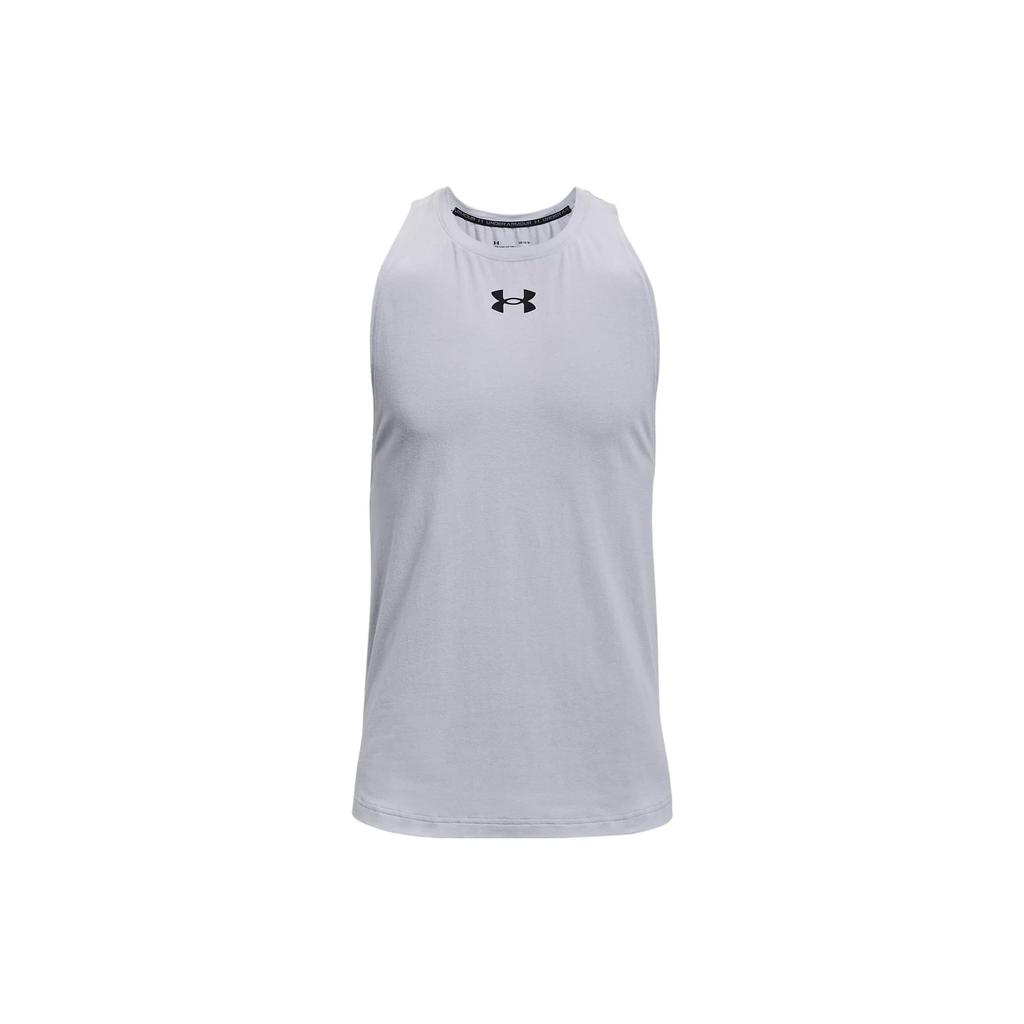 Under Armour Solid Color Crew Neck Sleeveless Sports Vest Men Tops Modern-Grey 1361901-011