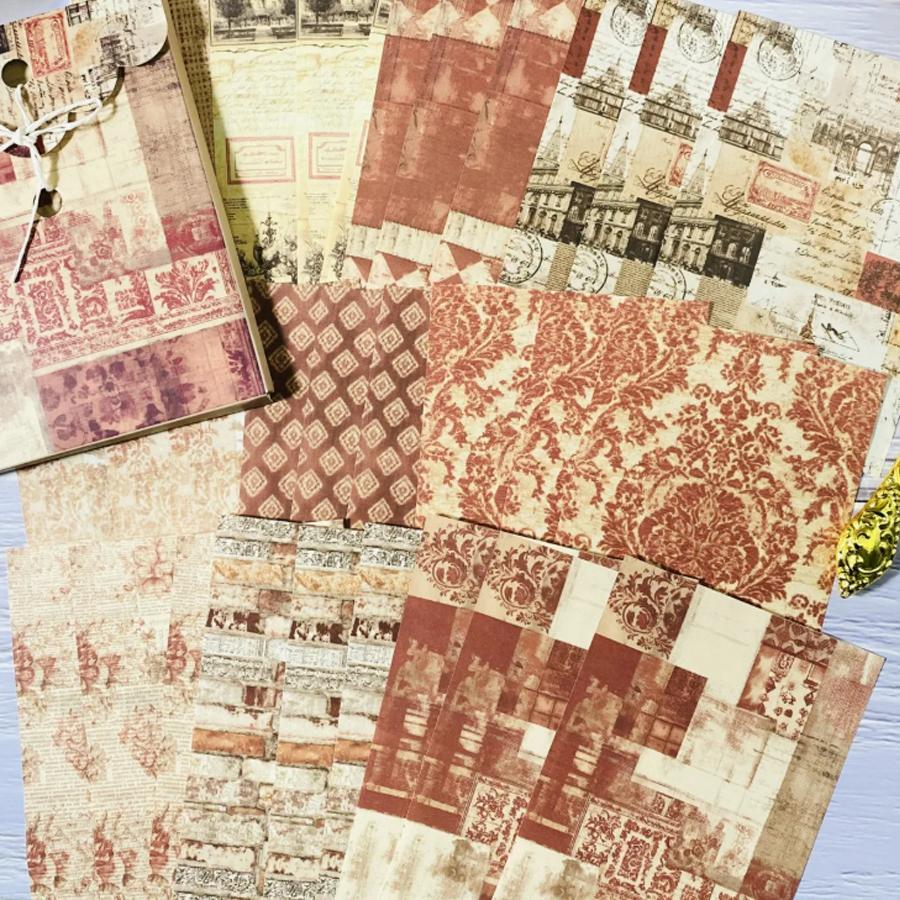 30 Stück Vintage Scrapbook-Papier für Alben Notizbuch zum Scrapbooking, Journaling Collage Handkonto Dekorationspapier