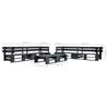 Canapés de jardin - vidaXL - Palette 6 pcs - Noir - Bois massif - Résistant aux intempéries