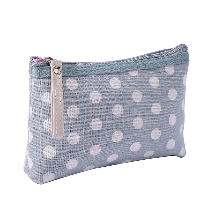 Classic Polka Dot Zipper Bag - Card, Key, Phone & Makeup Holder