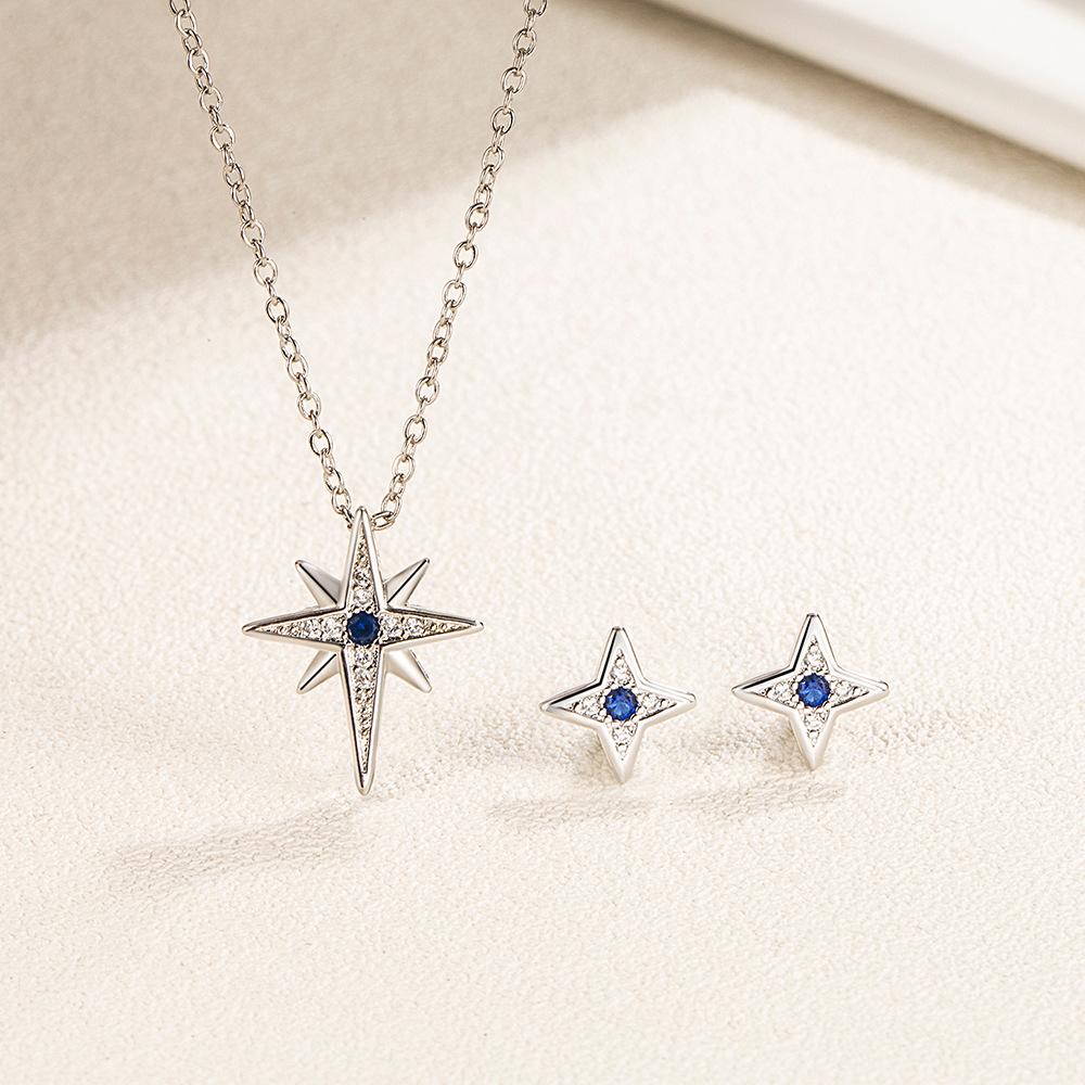 

Серьги Weihua Light Luxury с микро-инкрустацией цирконием и рисом, комплект из серег-гвоздиков и ожерелья, простая цепочка на ключицу для женщин