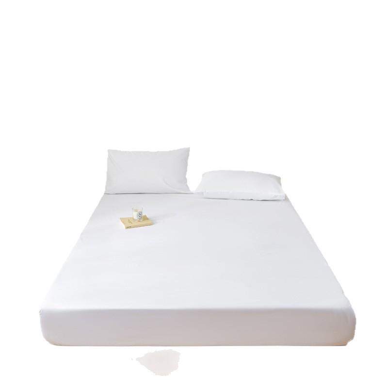 Waterproof & Breathable Raw Cotton Fitted Sheet Set - Single, Skin-Friendly, Solid Color, Urine-Proof, Full Wrap Protective Cover