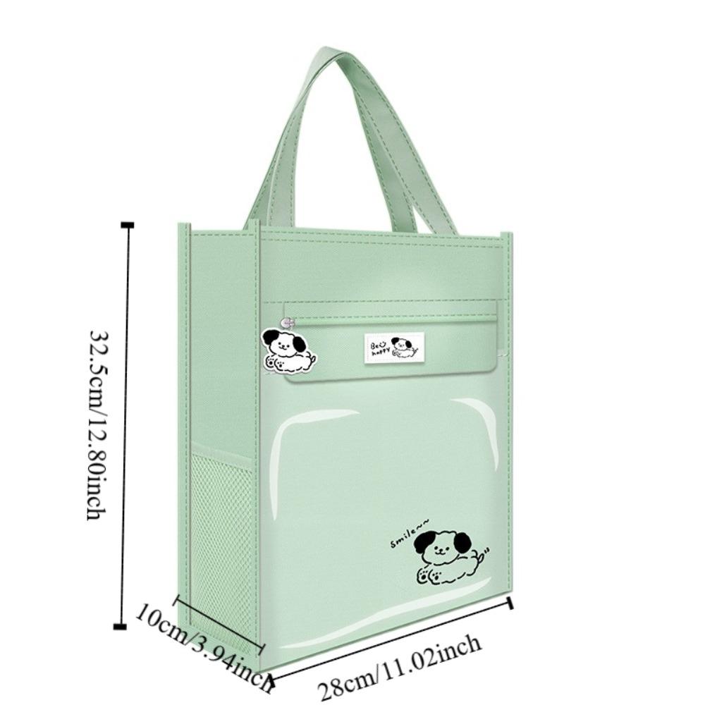 Multiple Pockets Cartoon Tote Bag Panda Dog Shoulder Handbag Cute Student Tutorial Bag Shopping