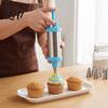 Handheld Frosting Applicator Stainless Steel Cake Icing Dispenser Set Reusable Baking Tools with Scraper And Detachable Replaceable Nozzles,