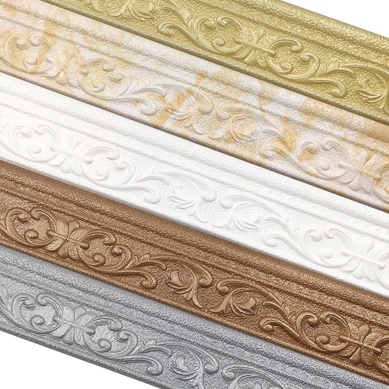 6 buc. 230 mm auto-adeziv 3D perete linie bordură bordura plinte impermeabile tapet autocolant pentru camera de zi decor acasă