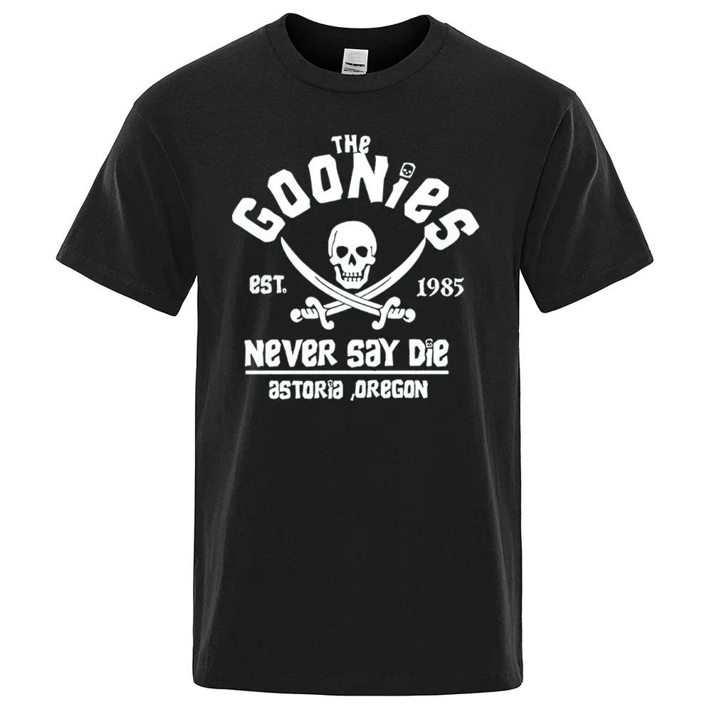 

Футболки в стиле хип-хоп для мужчин и женщин с флагом пиратов Орегона Never Say Die Astoria Повседневная футболка из хлопка с дышащим фирменным принтом с коротким рукавом XXXXXL чёрный