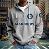 Mens Zip-Up Hoodie NFL Collection Streetwear Loose Fit Casual Sweatshirt Fall