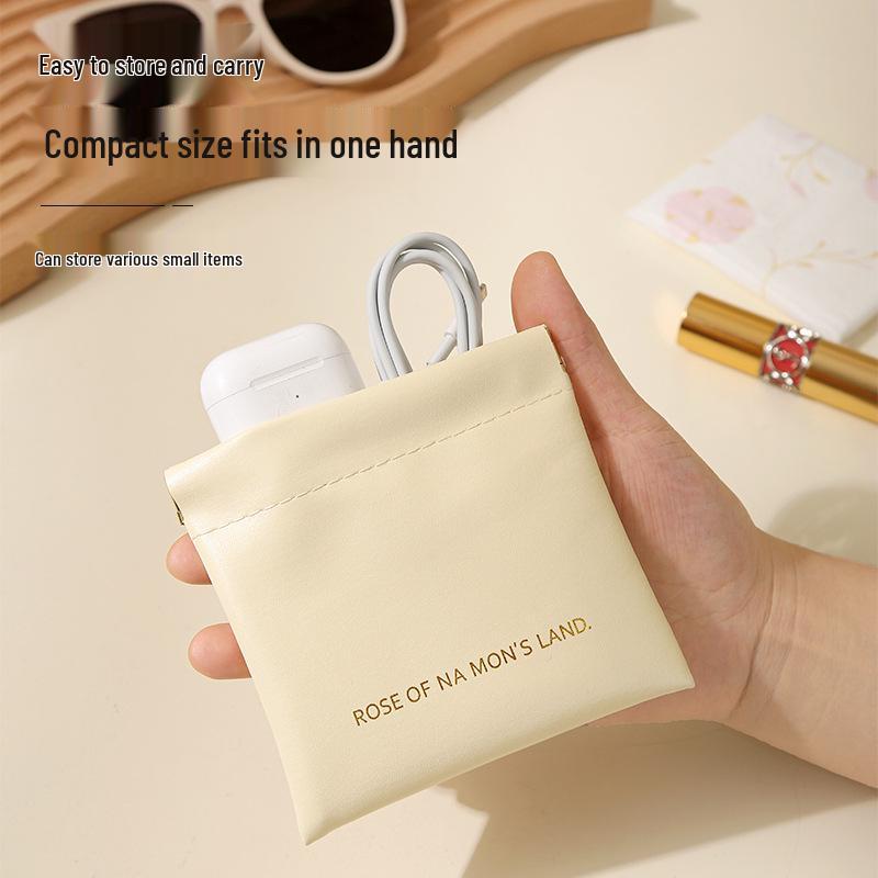 Wodoodporna PU Przenośna Torebka na Słuchawki z Automatycznym Zamknięciem