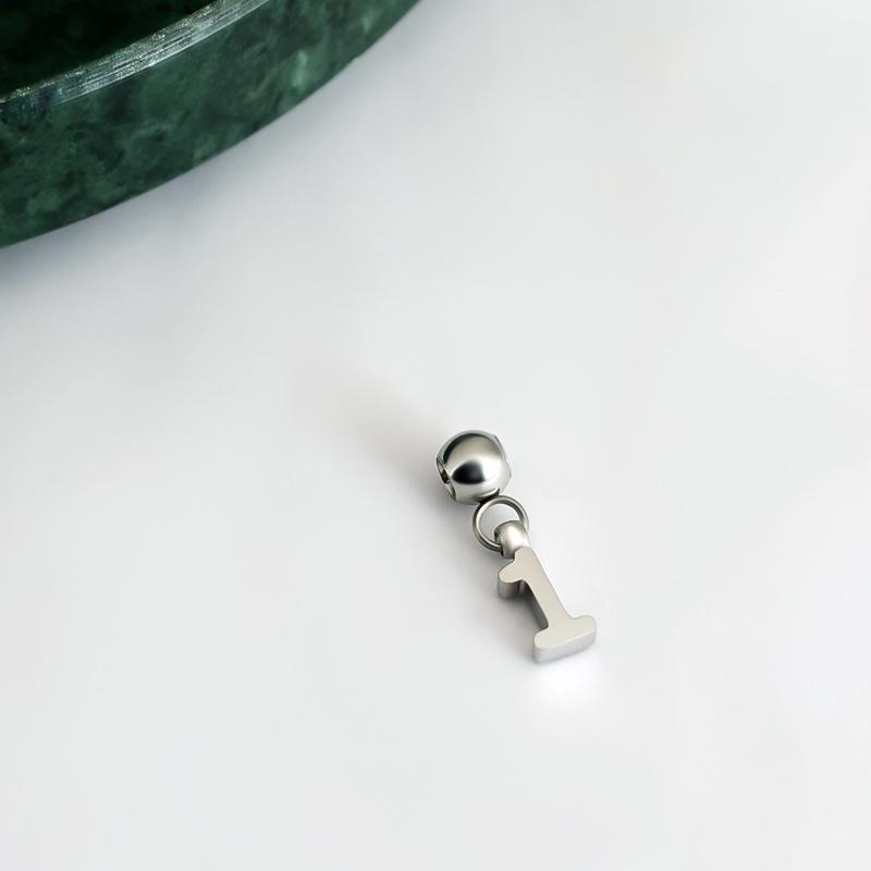 DIY Sliding Chain Alphabet Number Pendant Necklace Personalized Jewelry