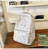School Bag New Large Capacity Trend Versatile Junior High School Student School Bag Couple Fashion Embossing Simple Casual Lightweight Backpack