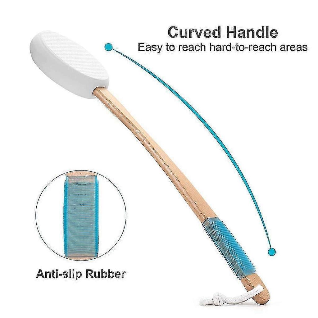 Lotion Applicator for Back, Feet, 4 Replaceable Pads, 1 Long Handle, Back Lotion Applicator for Seniors, Women