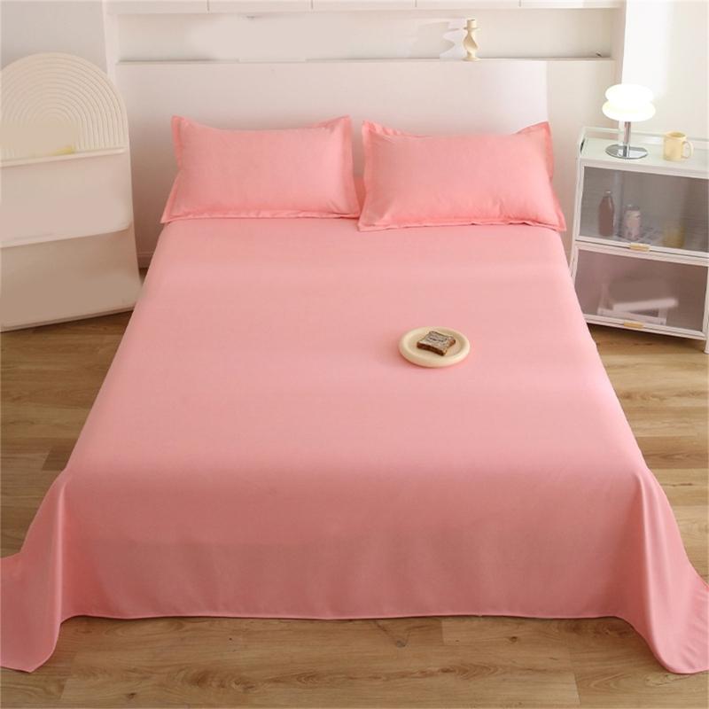 Single Complete Sheet Soft and Breathable Various Size Bedspread for Bedrooms Guest Room Students Dorm Bedding Sheets