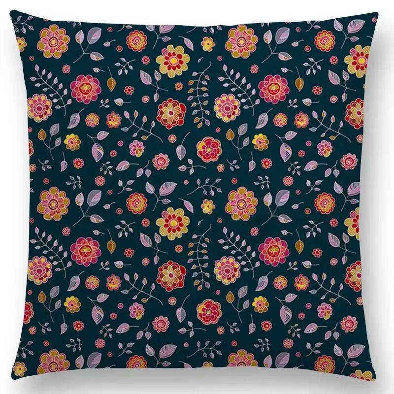 Nordic Throw Pillow Case Spring Leaves Print Cushion Cover Home Decor / Pillow Covers for Sofa Cushion Covers Hogar