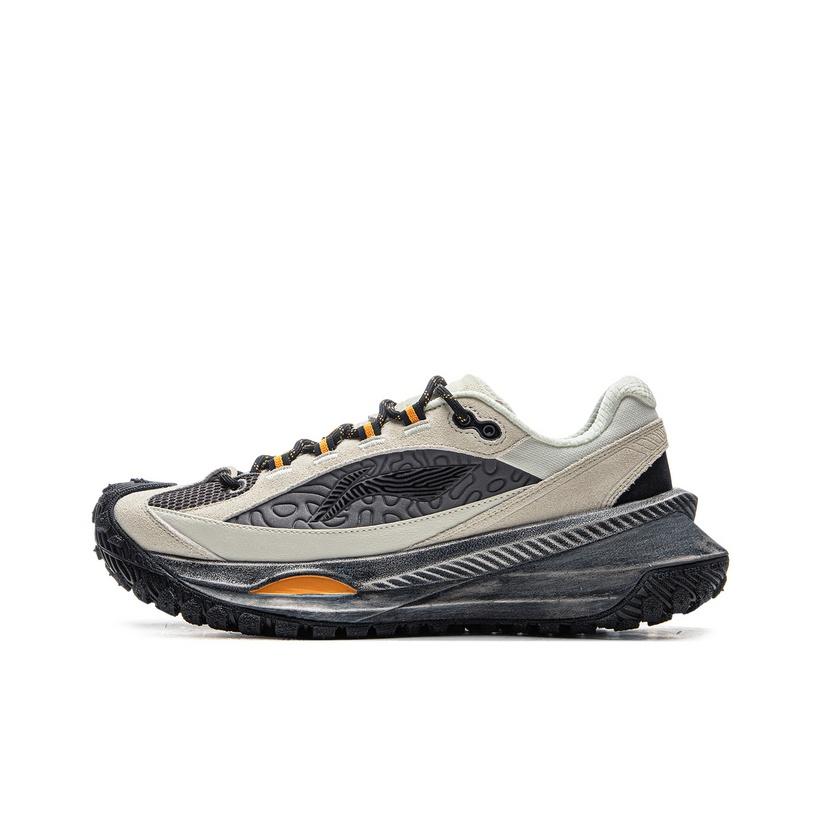 

Li Ning Youxia Модные спортивные плюшевые модные амортизирующие износостойкие низкие повседневные кроссовки унисекс повседневные кроссовки кремово-белый асфальтово-серый AZGV175-3 43