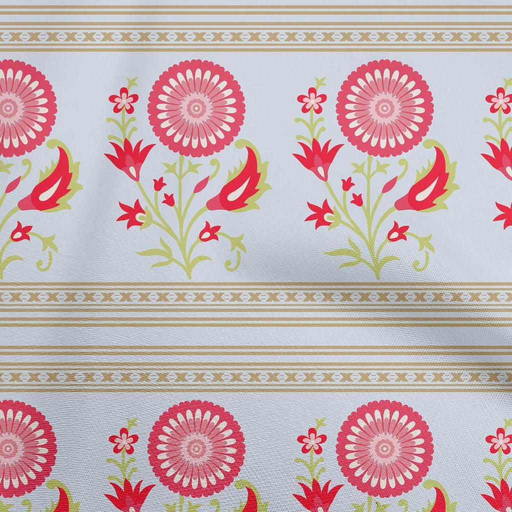 oneOone Cotton Flex Dark Magenta Fabric Maxican Floral Fabric For Sewing Printed Craft Fabric By The Yard 40 Inch