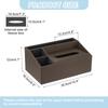 uxcell Magnetic Bottom Rectangular Tissue Box Cover, PU Leather, Tabletop Facial Tissue Dispenser for Bathroom, Bedroom, and Kitchen (Coffee, 26.5 x 1