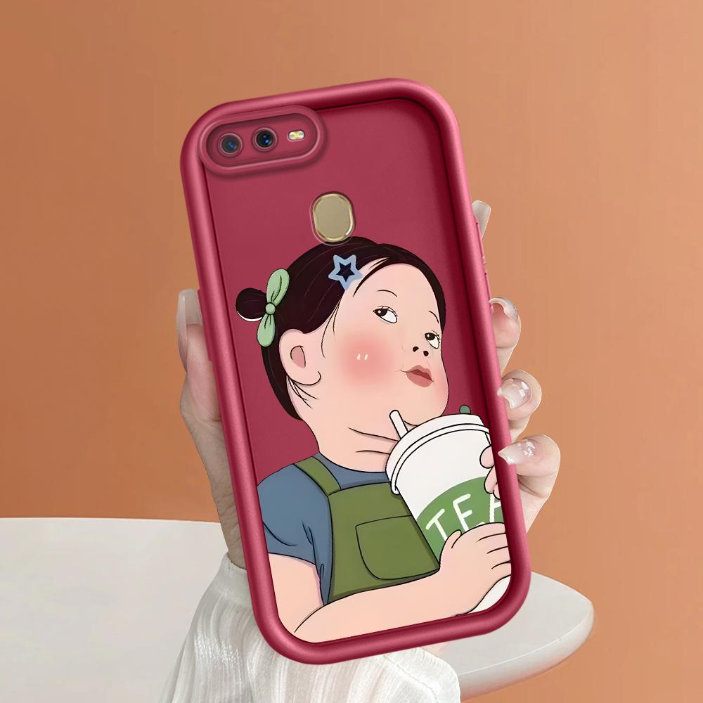 Coque de protection antichoc en silicone souple avec motif de dessin animé pour appareil photo OPPO Reno Realme OnePlus