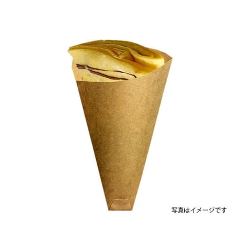 Crepe Triangular Bag, Brown, Perforated (100)