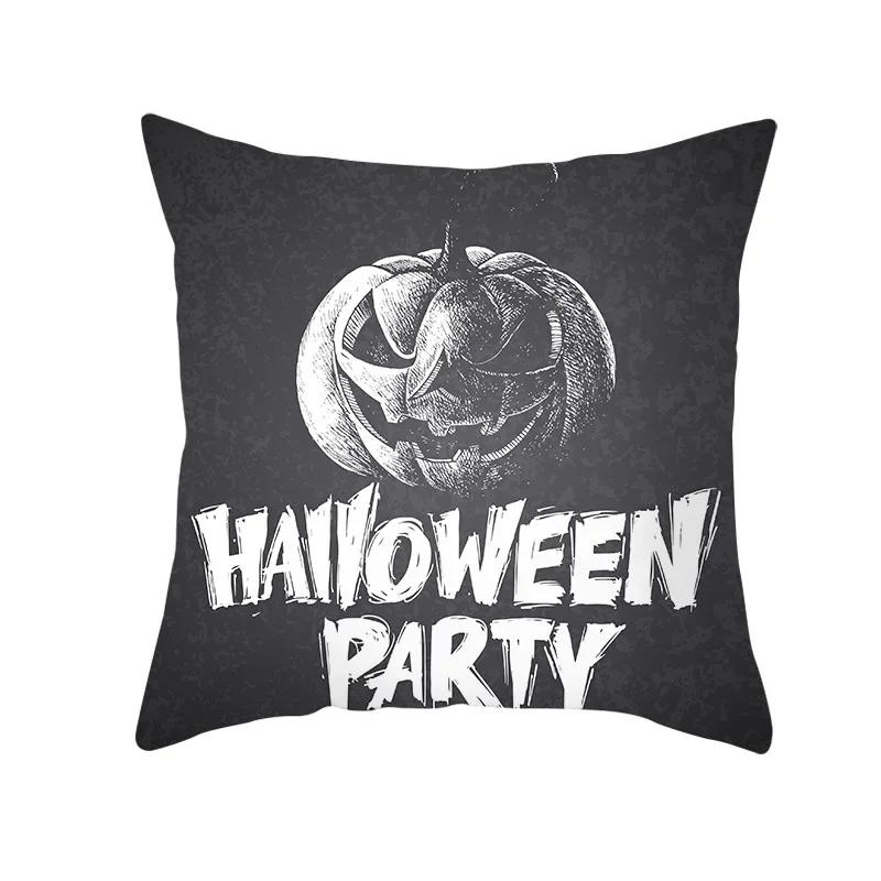 Home Decor Halloween Skull Pillowcase Sofa Cover Pillow Cover Car Cushion Cover Throw Pillow Case 18X18 Inches Funda De Almohada