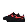 Nike Air Force 1 Good Fortune And Prosperity Leather Low top Skateboard Shoes Unisex Black Red CW2288-001(Team1039-)