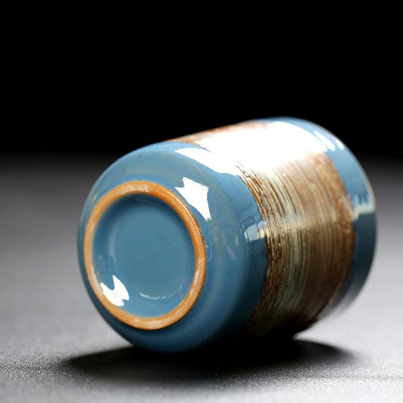 Japanese Kiln Tea Cup Creative Brushed Coffee Cup Retro Coarse Pottery Master Cup Coffee Cups Tea Cup