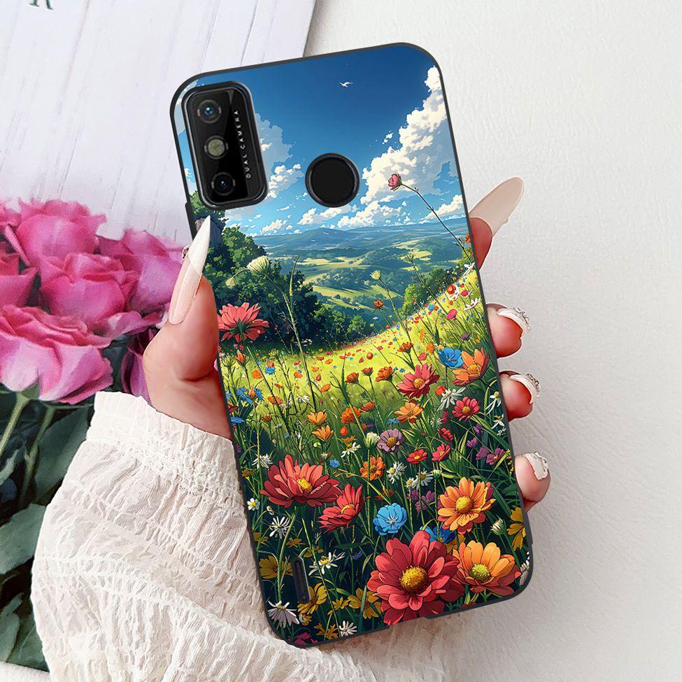 For Tecno Spark 6 Go KE5j KE5k Case For Tecno Spark Go 2020 KE5S Cover Silicone Cute Fashion Flowers Funny Painted Back Cover