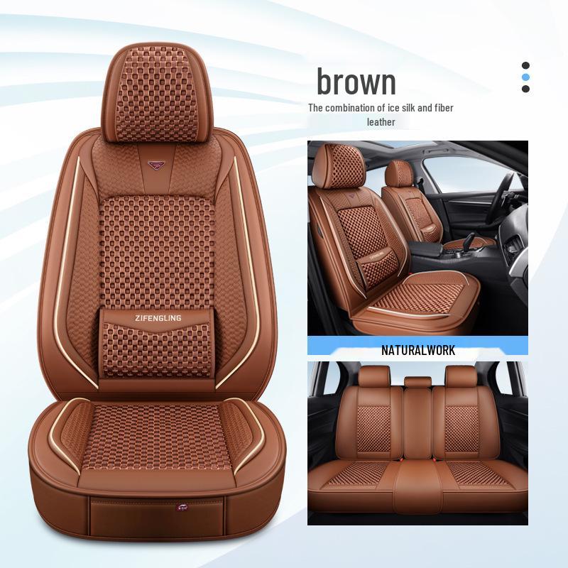 Purple Ice Silk Car Seat Cover for Cadillac & Lexus Models