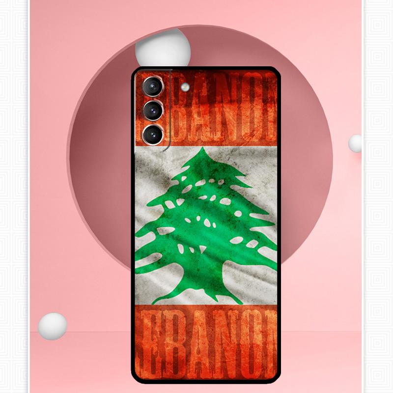 Lebanon Flag Map Case For Samsung Galaxy S25 Ultra S20 S21 S22 S23 S24 Plus S9 S10 S24 FE S25 FE Cover Funda